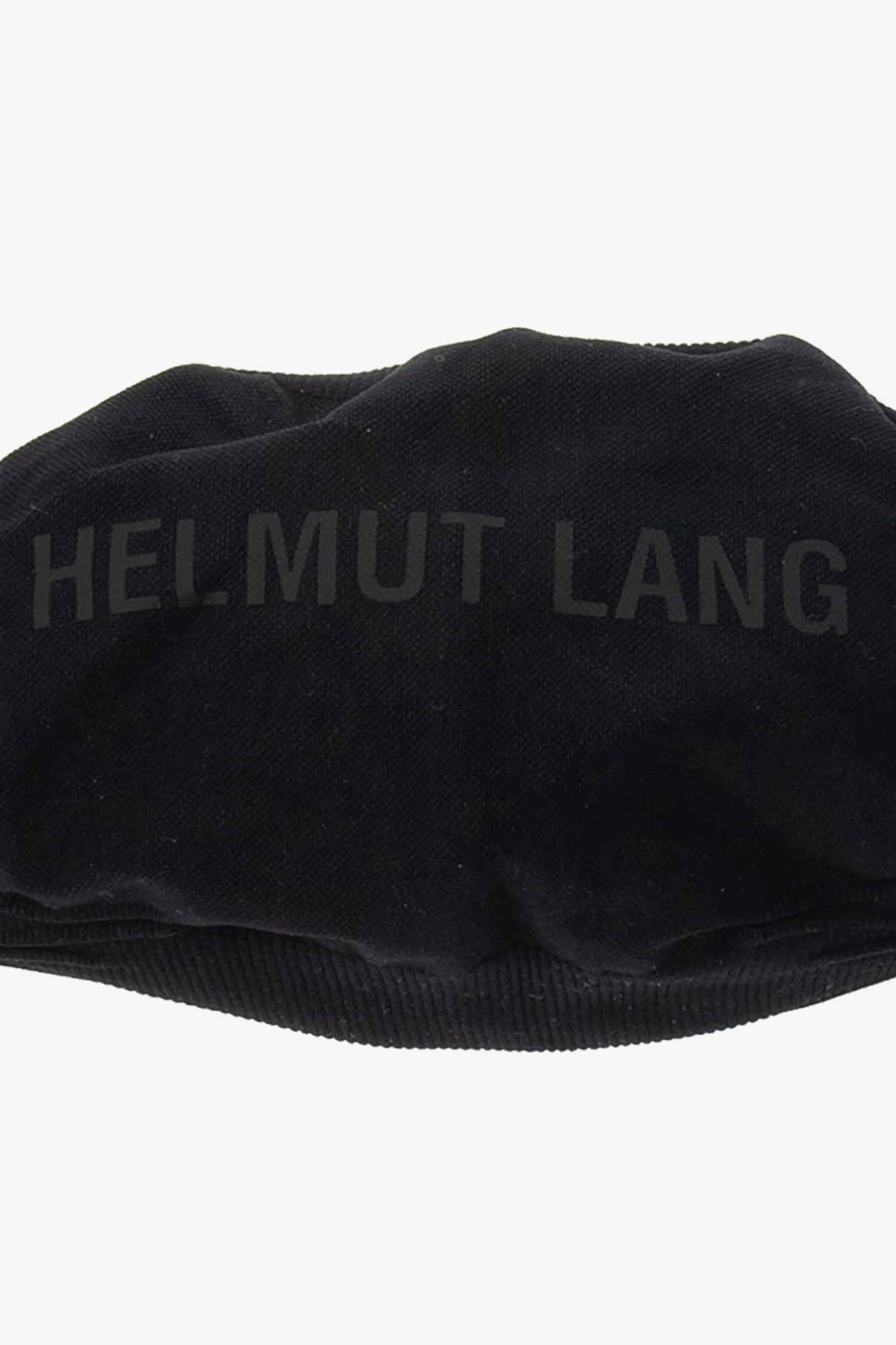 Helmut Lang warped logo lanyard face mask
